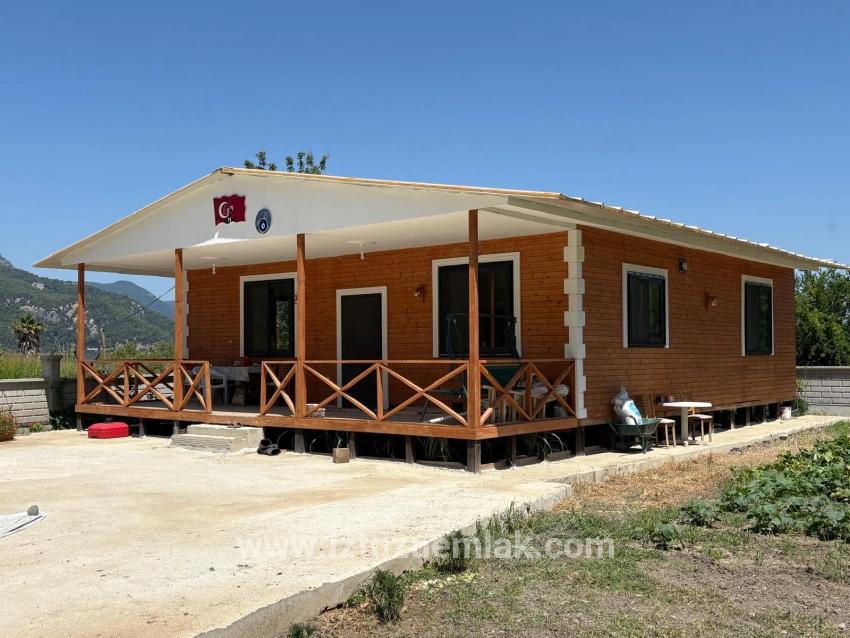 Dalyan Karadağ Mevkiinde 2500m2 Tarla İçerisinde 120m2 Müstakil Ahşap Ev