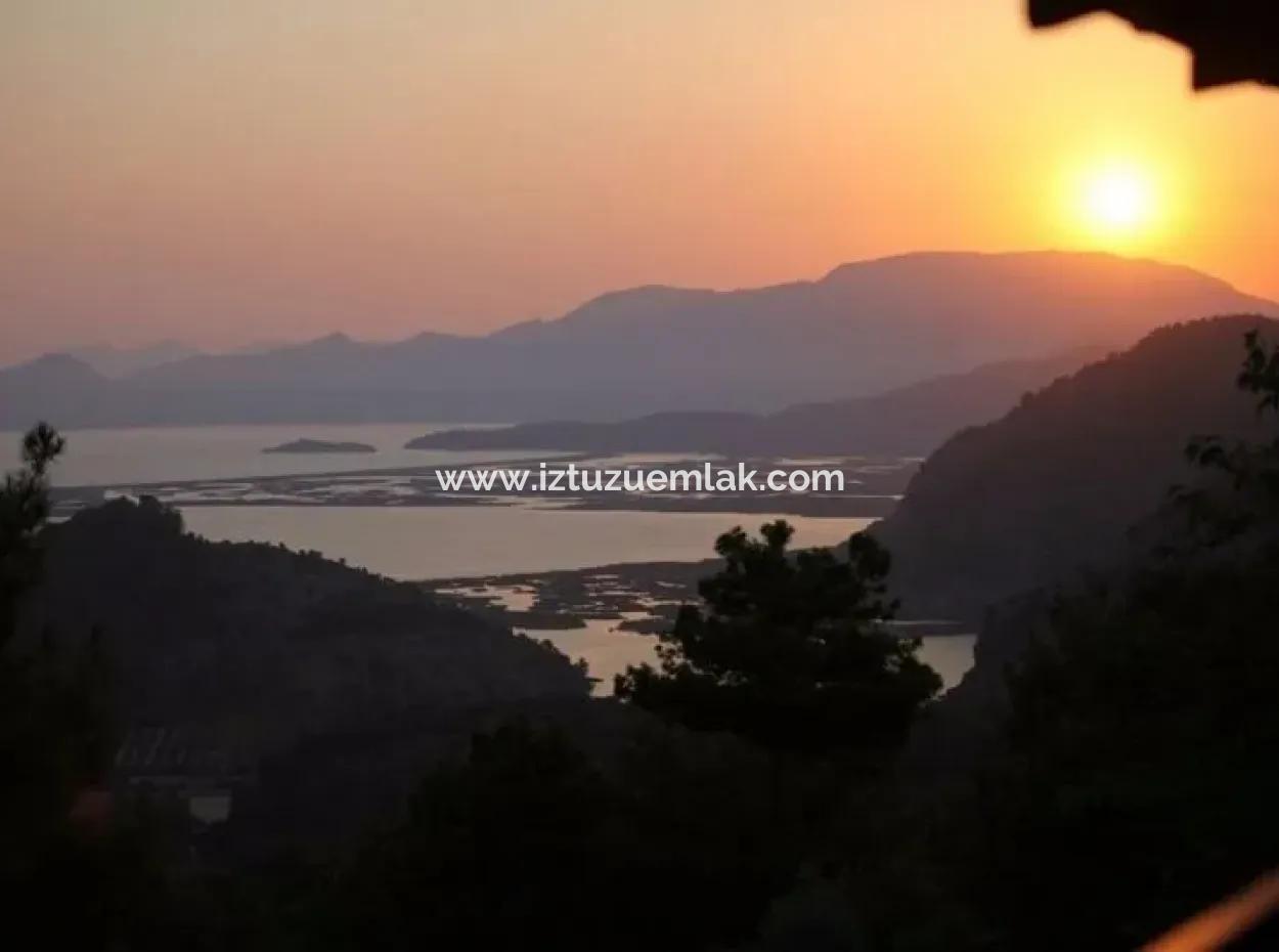 Gökbelde Satılık Villa Dalyan Gökbel İztuzuda Full Deniz Manzaralı Satılık Villa